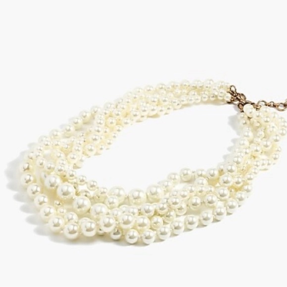 J. Crew 5-Strand Pearl Twisted Hammock Necklace - Picture 6 of 11